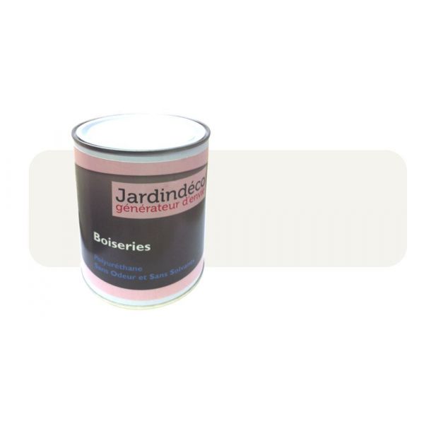 Peinture blanc pur pour meuble en bois brut 1 litre