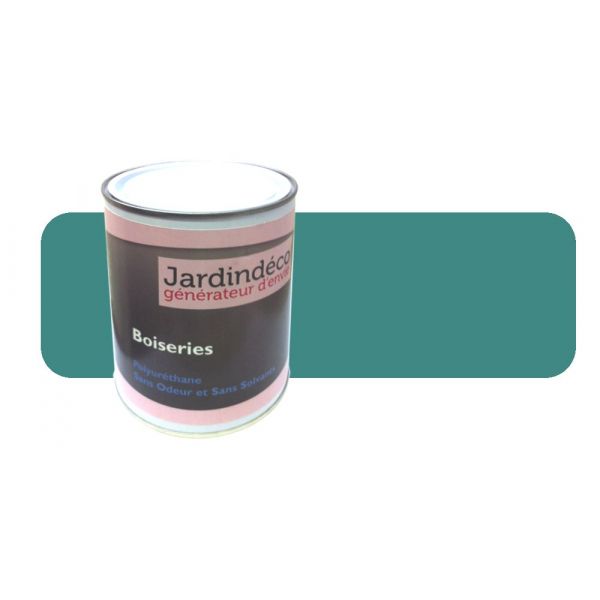 Peinture turquoise menthe pour meuble en bois brut 1 litre