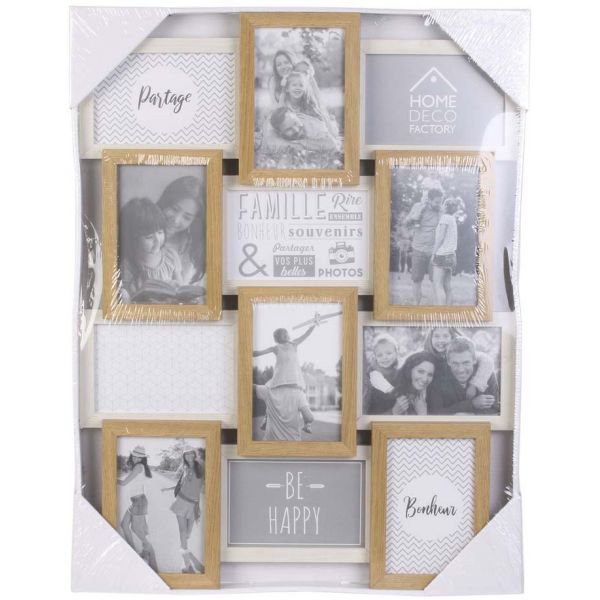 Pêle-mêle bois et blanc photos 10 x 15 cm Family - 23,90