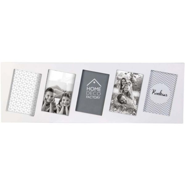 Pêle-mêle design blanc en plastique 5 vues