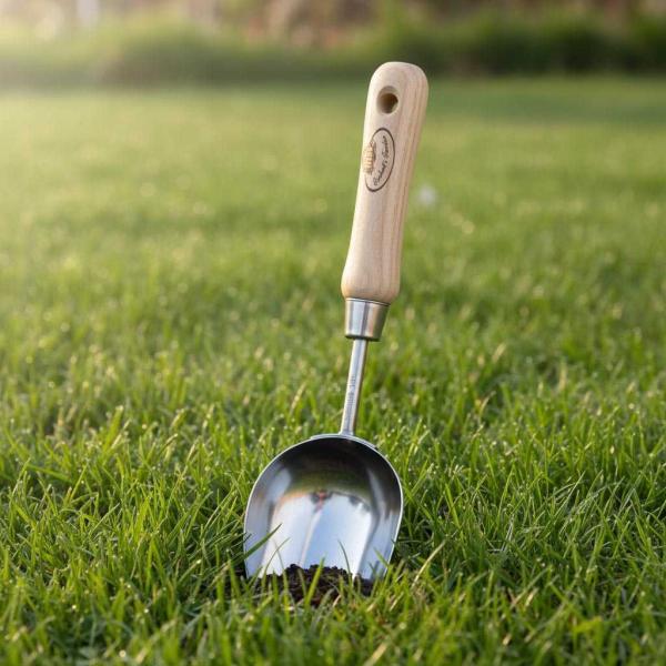 Pelle à terreau et compost en acier inoxydable et bois de frêne - GARDEN TOOLS