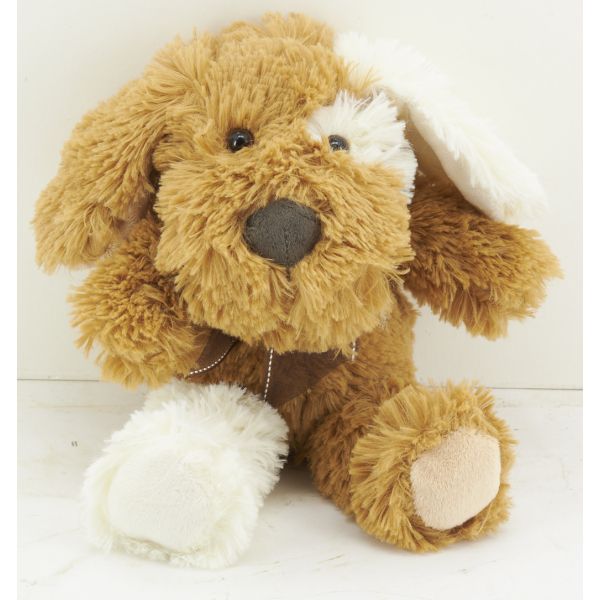 Peluche chien en acrylique brun - AUB-2813