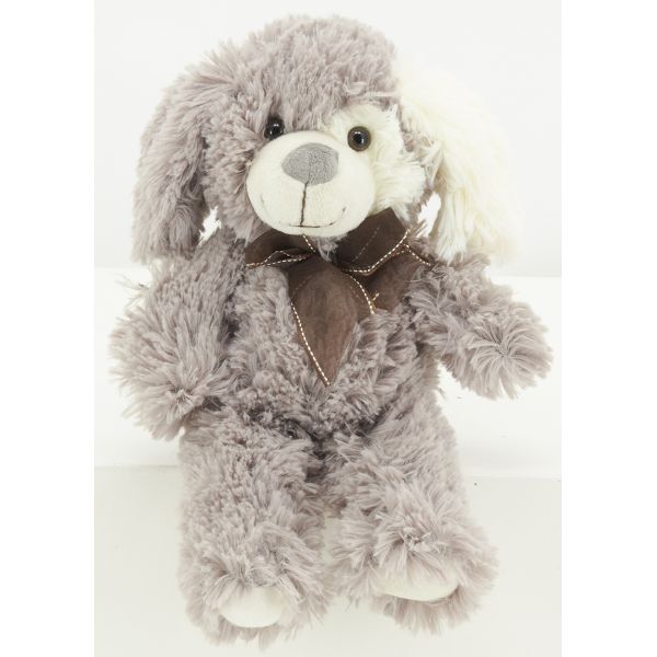 Peluche chien en acrylique gris - 6