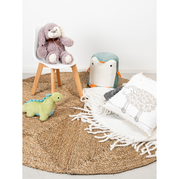 Peluche chien en acrylique gris - AUBRY GASPARD