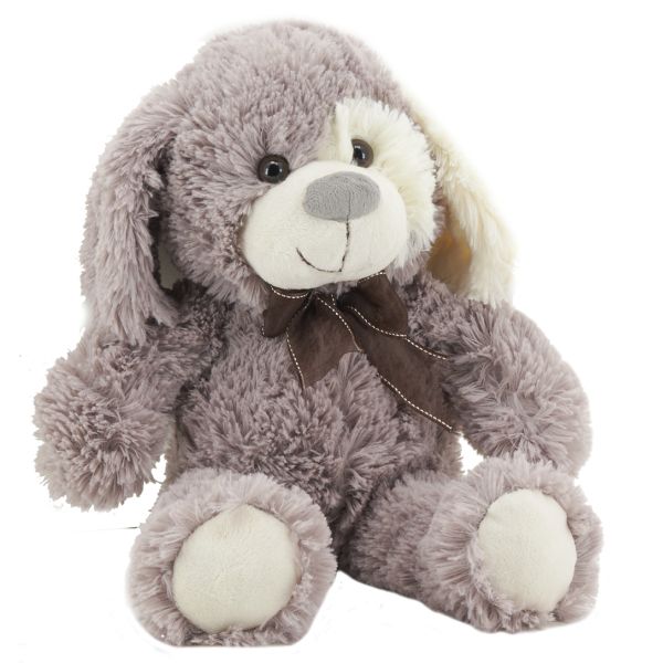 Peluche chien en acrylique gris