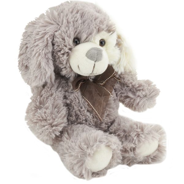Peluche chien en acrylique gris