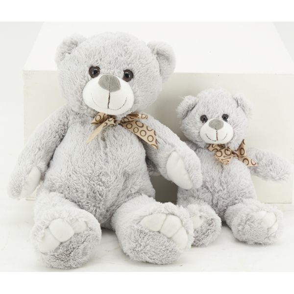 Peluche ours en acrylique gris - AUBRY GASPARD