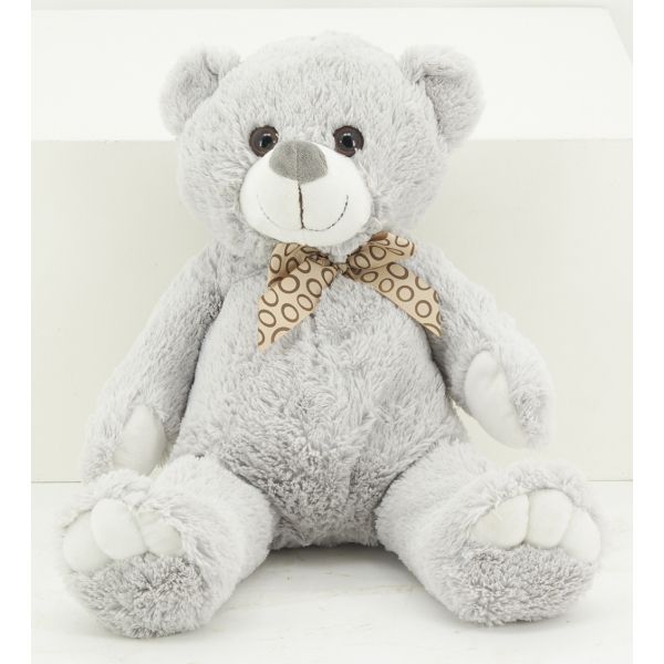 Peluche ours en acrylique gris - 14,90