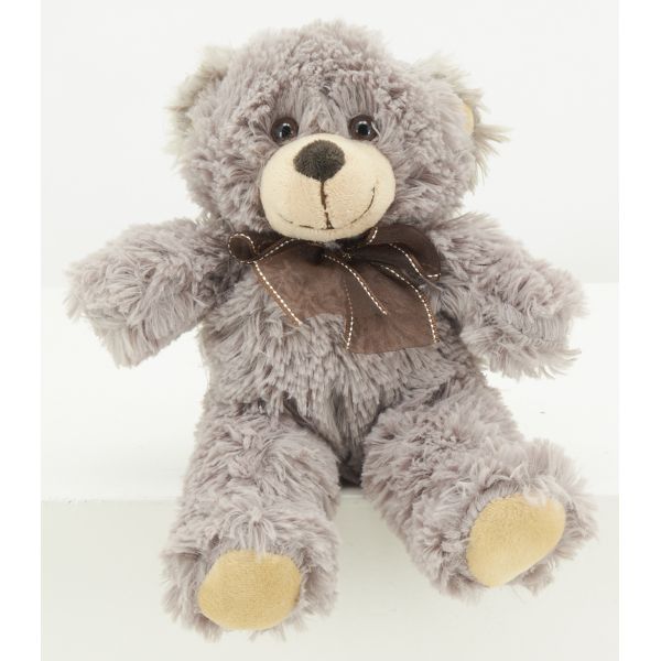 Peluche ours en acrylique gris foncé - AUBRY GASPARD