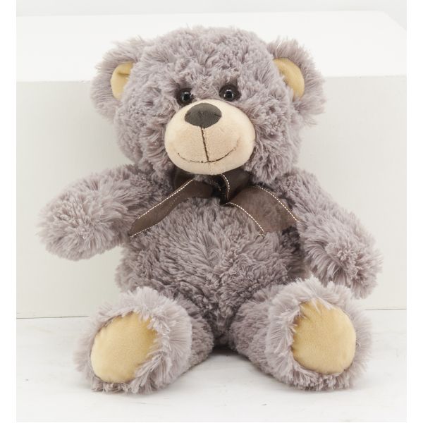 Peluche ours en acrylique gris foncé - AUBRY GASPARD