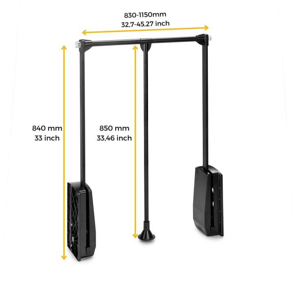 Penderie rabattable moka pour armoire Hang - 64,90