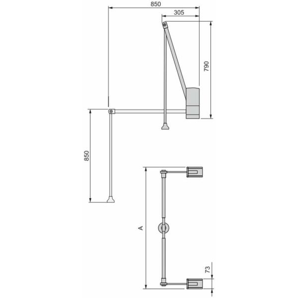 Penderie rabattable murale pour armoire Hang - EMU-0284