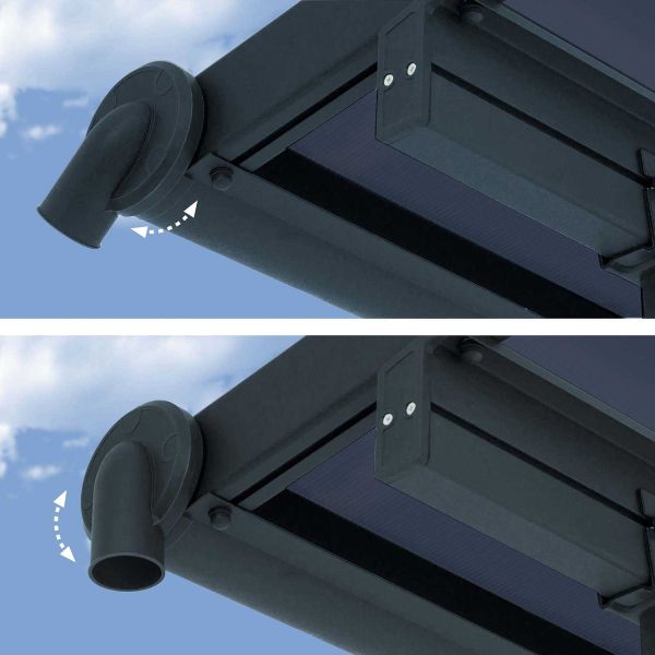 Pergola à adosser en aluminium et polycarbonate gris Capri - 2399