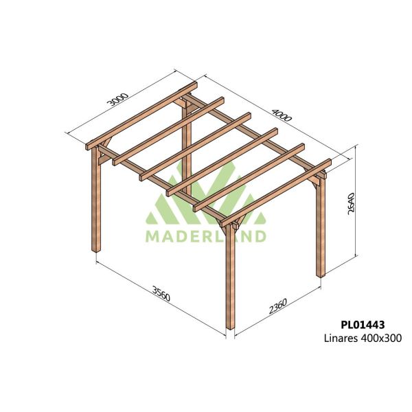 Pergola en bois lamellé-collé Linares - Maderland