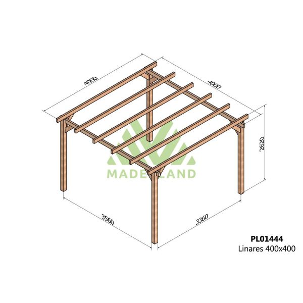 Pergola en bois lamellé-collé Linares - Maderland