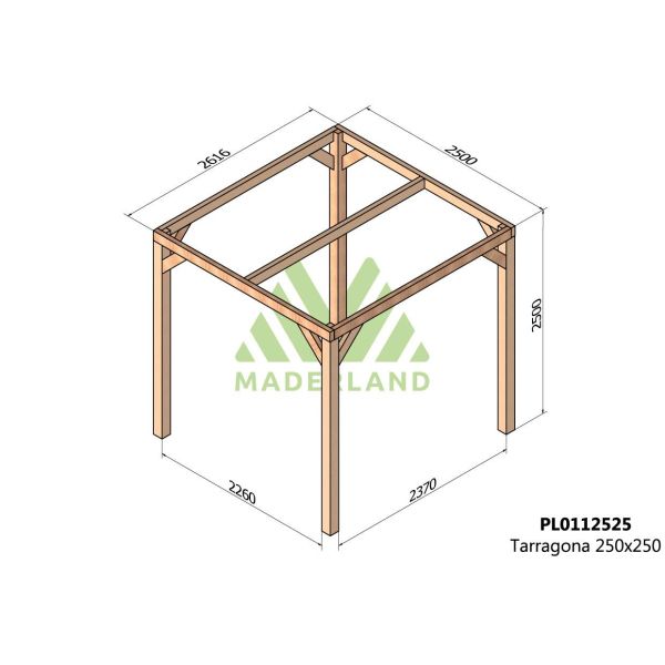 Pergola en bois lamellé-collé Tarragona - Maderland