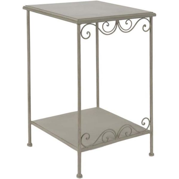 Petit meuble d'appoint métal et bois Megeve