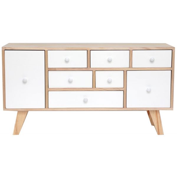 Petit meuble en bois 8 tiroirs