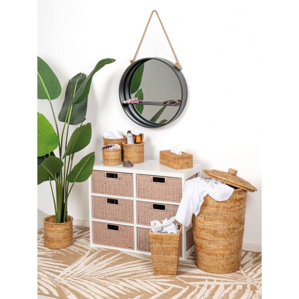 Petit meuble tiroirs en bois et papier cordé - AUBRY GASPARD