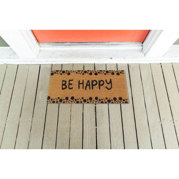 Petit paillasson Be Happy en coco - 9,90