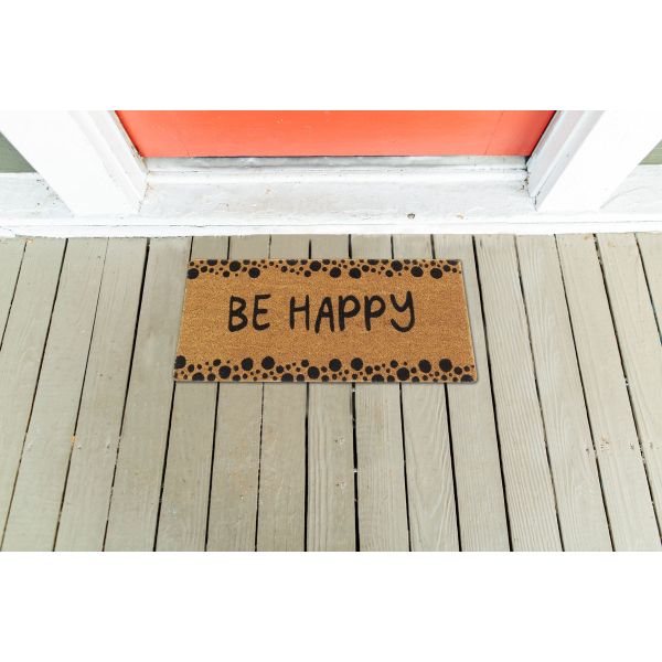 Petit paillasson Be Happy en coco - 9,90