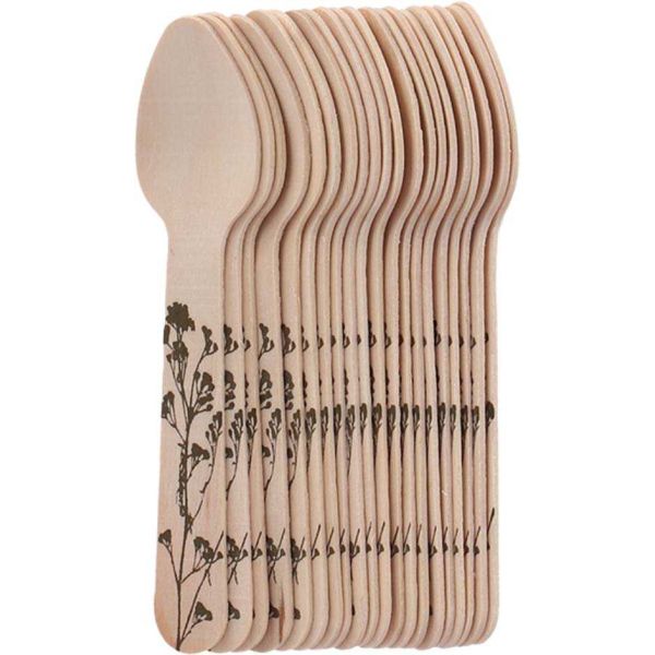 Couverts en bois 100% compostable Herbe