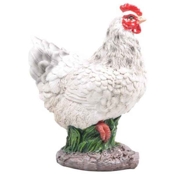 Petite poule en résine 12 x 8 x 16 cm - IMH-0443