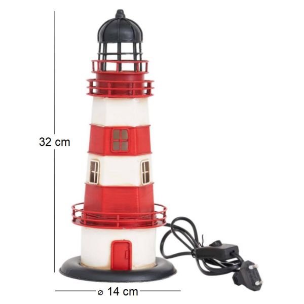 Phare en métal à led 32 cm - 9