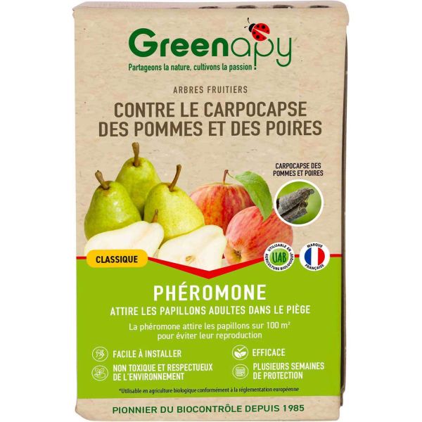 Phéromones Carpocapse des pommes et des poires Cydia pomonella (2 capsules)