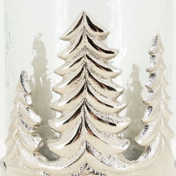 Photophore Sapin en verre et aluminium - 5