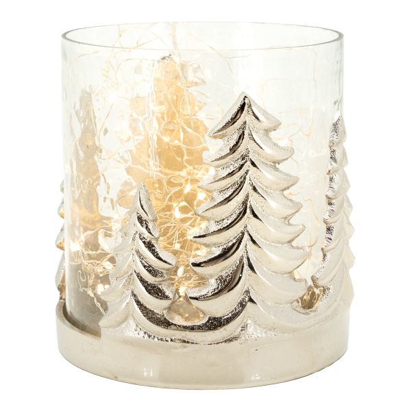 Photophore Sapin en verre et aluminium - AUBRY GASPARD