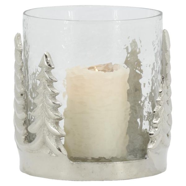 Photophore Sapin en verre et aluminium - 6