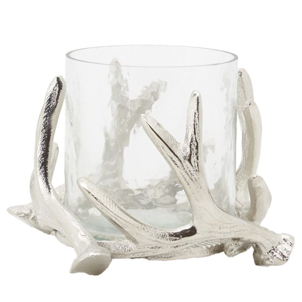 Photophore bois de cerf en aluminium