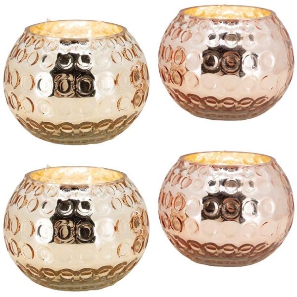 Photophore boule en verre antique
