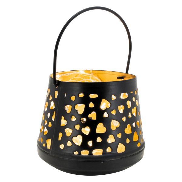 Photophore coeurs noir et or - AUBRY GASPARD