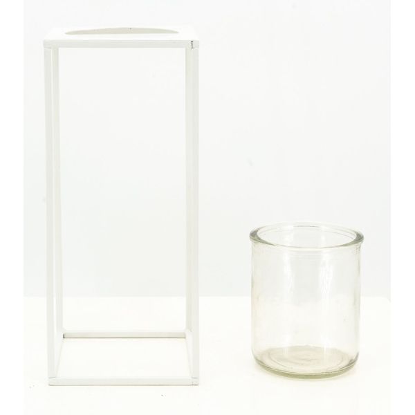 Photophore en métal blanc - 14,90