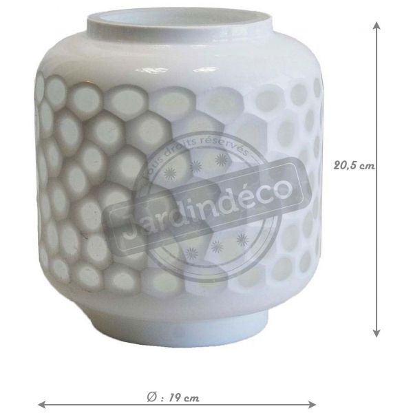 Photophore nid d'abeille en verre teinté - AUBRY GASPARD