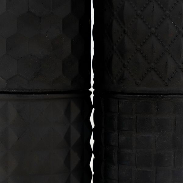 Photophore noir en verre teinté mat (Lot de 4) - 10,90