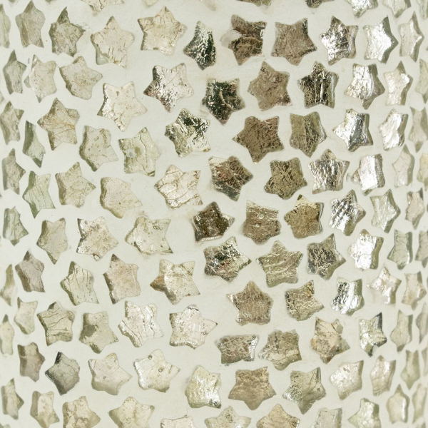 Photophore en verre avec étoiles - AUB-2714