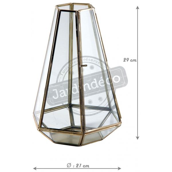 Photophore en verre et laiton - 61,90