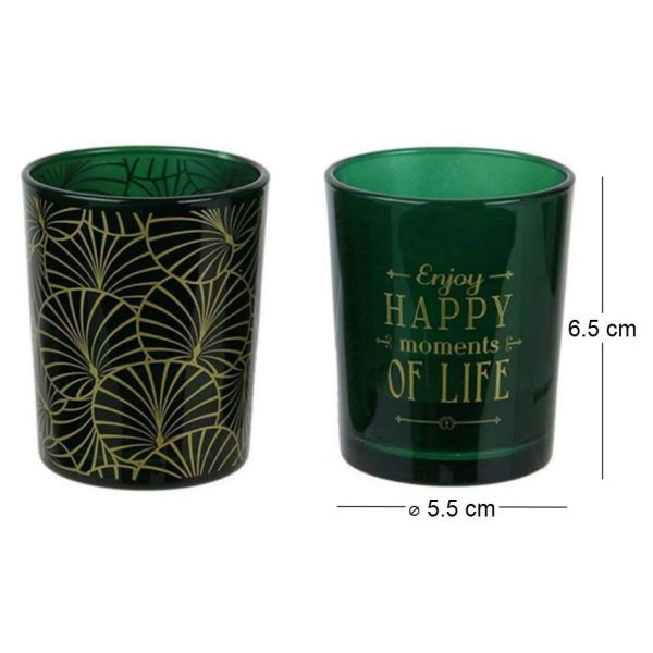 Photophore en verre à messages (Lot de 2) - THE HOME DECO FACTORY