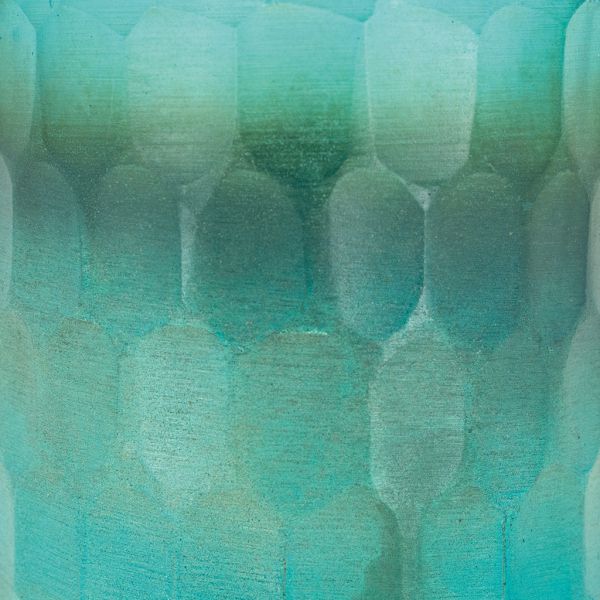 Photophore en verre mosaique turquoise - 12,90