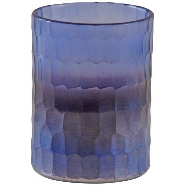 Photophore en verre mosaique violet