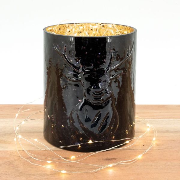 Photophore en verre teinté Cerf - AUB-6845