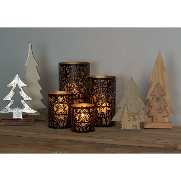 Photophores en métal Forêt (Lot de 4) - 5