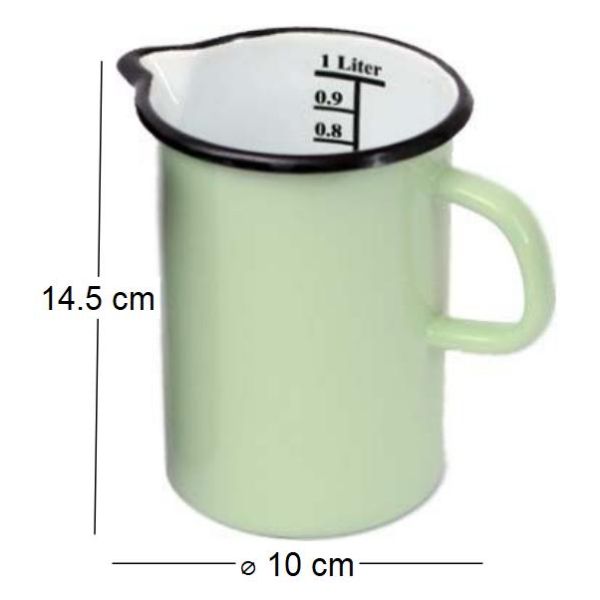 Pichet gradué en émail 1 litre - 9