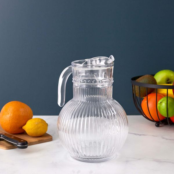 Pichet en verre strié 1.8 litres - THE HOME DECO FACTORY