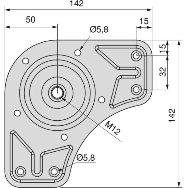 Pieds pour table en acier 60 mm (Lot de 4) - 63,90