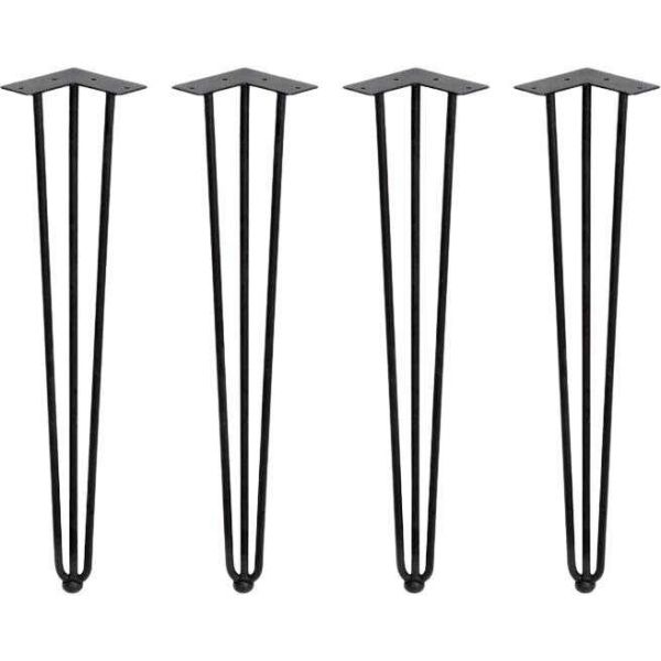 Pieds de table en acier 3 fils Hairpin (Lot de 4)