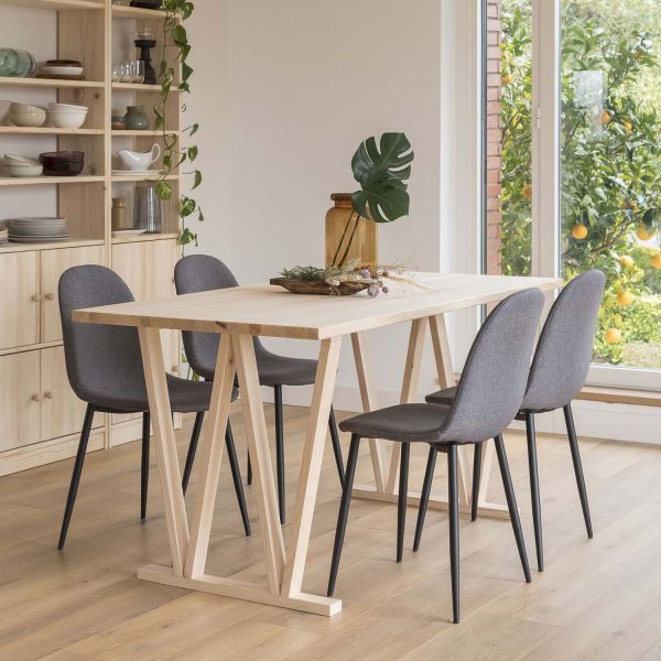Pieds de table modulable en pin massif Bok - 38,17